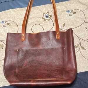 Elegant Brown Leather Tote